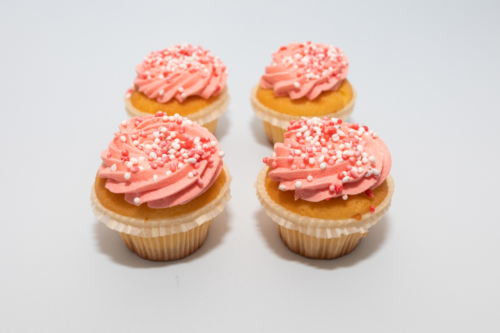 trechter nemen Maan Cupcake roze + print | Geboorteproducten | Bakkerij van Malkenhorst